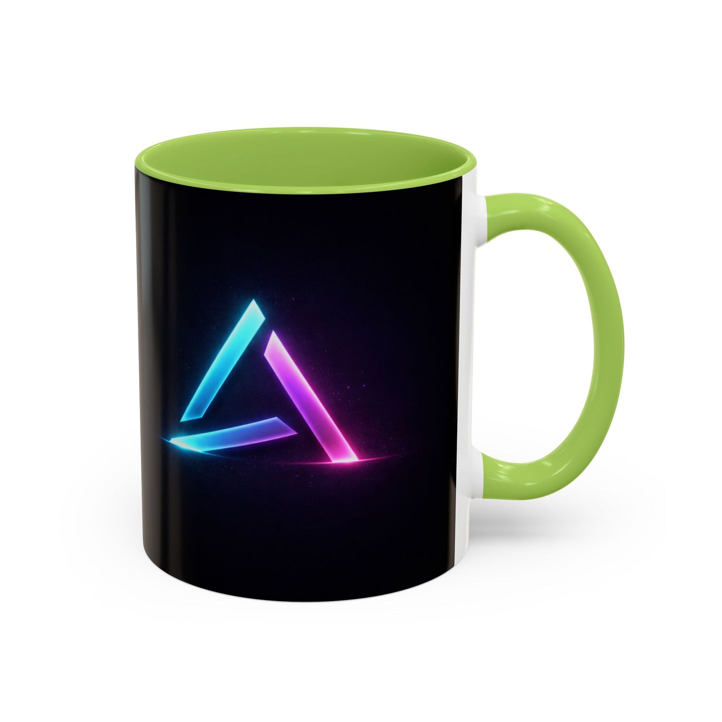 Neon Triangle Accent Coffee Mug — 11/15oz