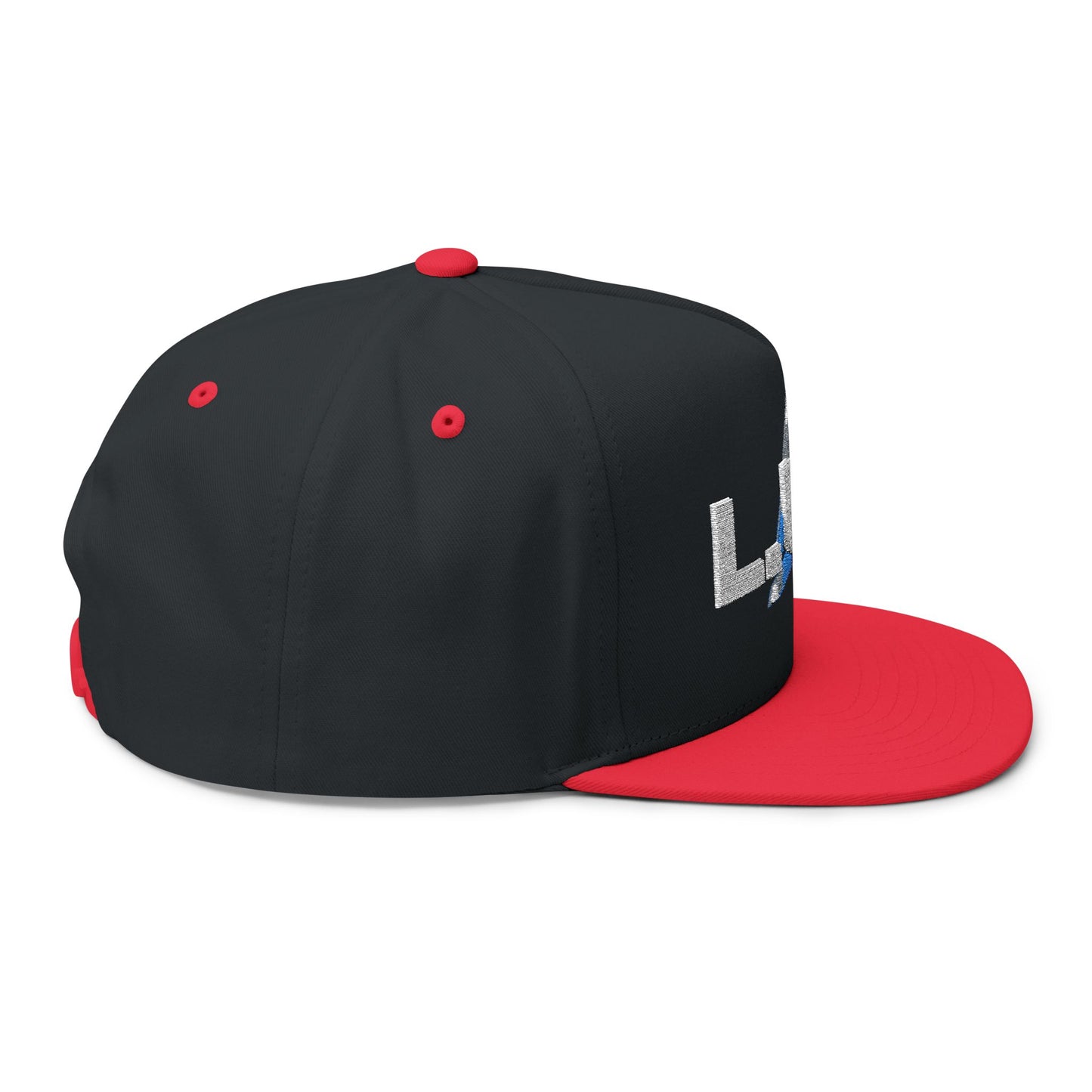 Flat Bill Cap - 'LÜP' Embroidered Tricolor Logo Snapback