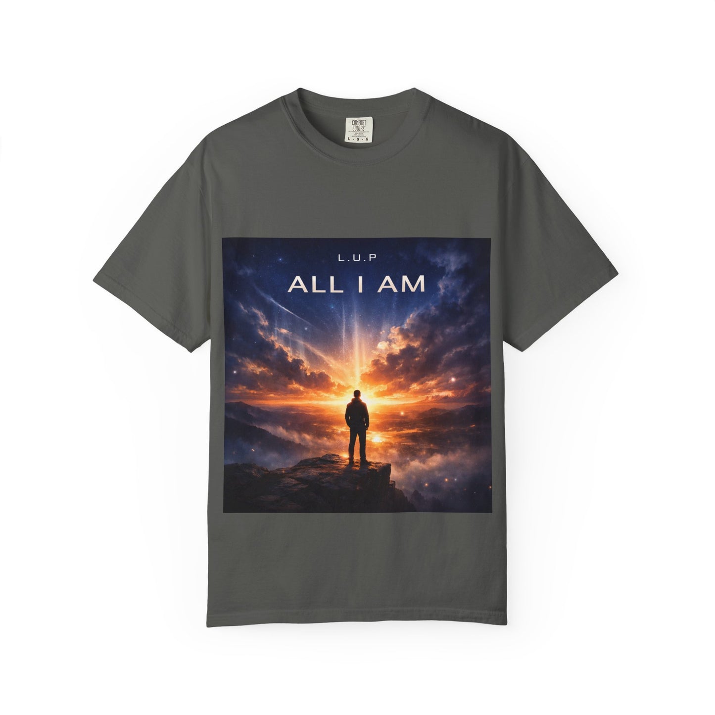All I Am T‑Shirt — Inspirational Sunset Silhouette Graphic Tee