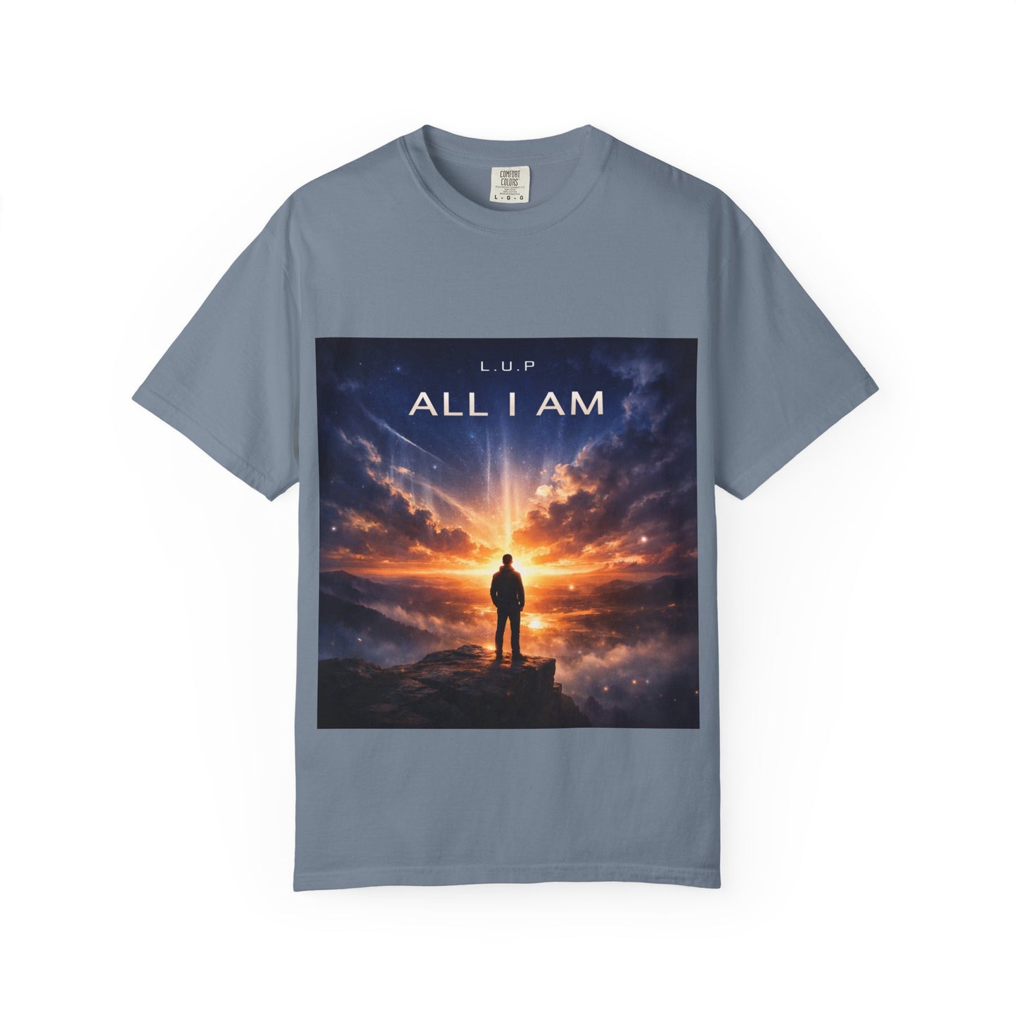 All I Am T‑Shirt — Inspirational Sunset Silhouette Graphic Tee