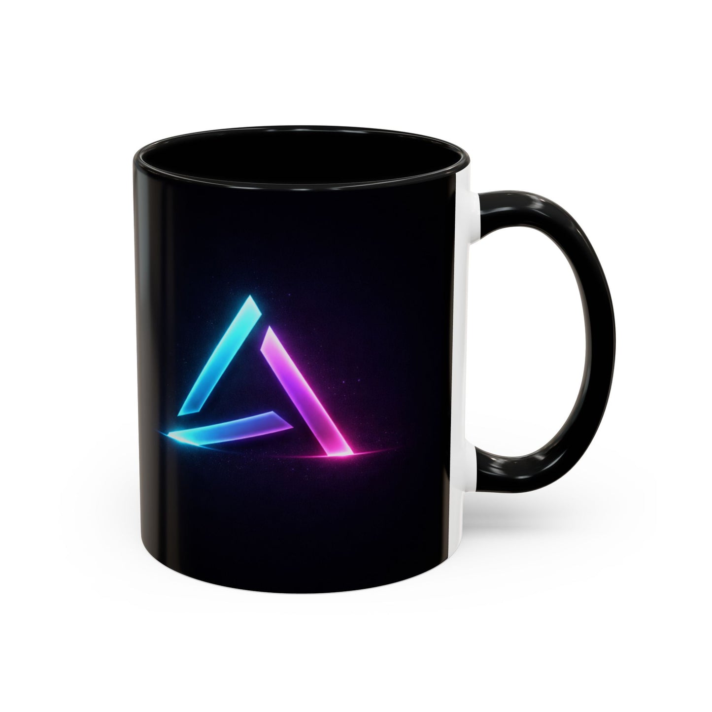 Neon Triangle Accent Coffee Mug — 11/15oz